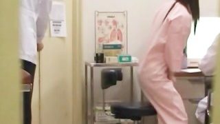 Breast exam for this asian lady from her horny doctor