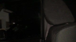 Japanese couple amateur blowjob in the car at night outdoors　日本人　カップル　素人　フェラ　車内　夜　野外